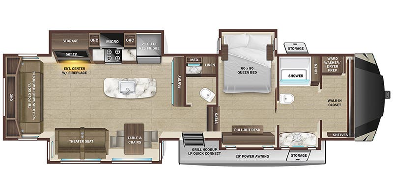 2023 Highland Ridge Mesa Ridge 379FBS floorplan