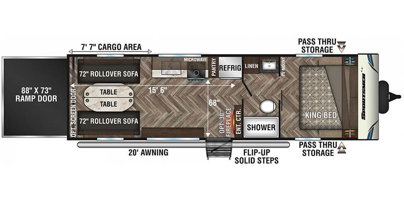 2020 KZ RV Sportsmen LE 270THLE - Floorplan 1
