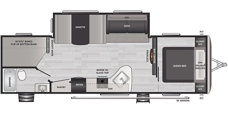2022 Keystone Springdale West 282BHWE - Floorplan 1