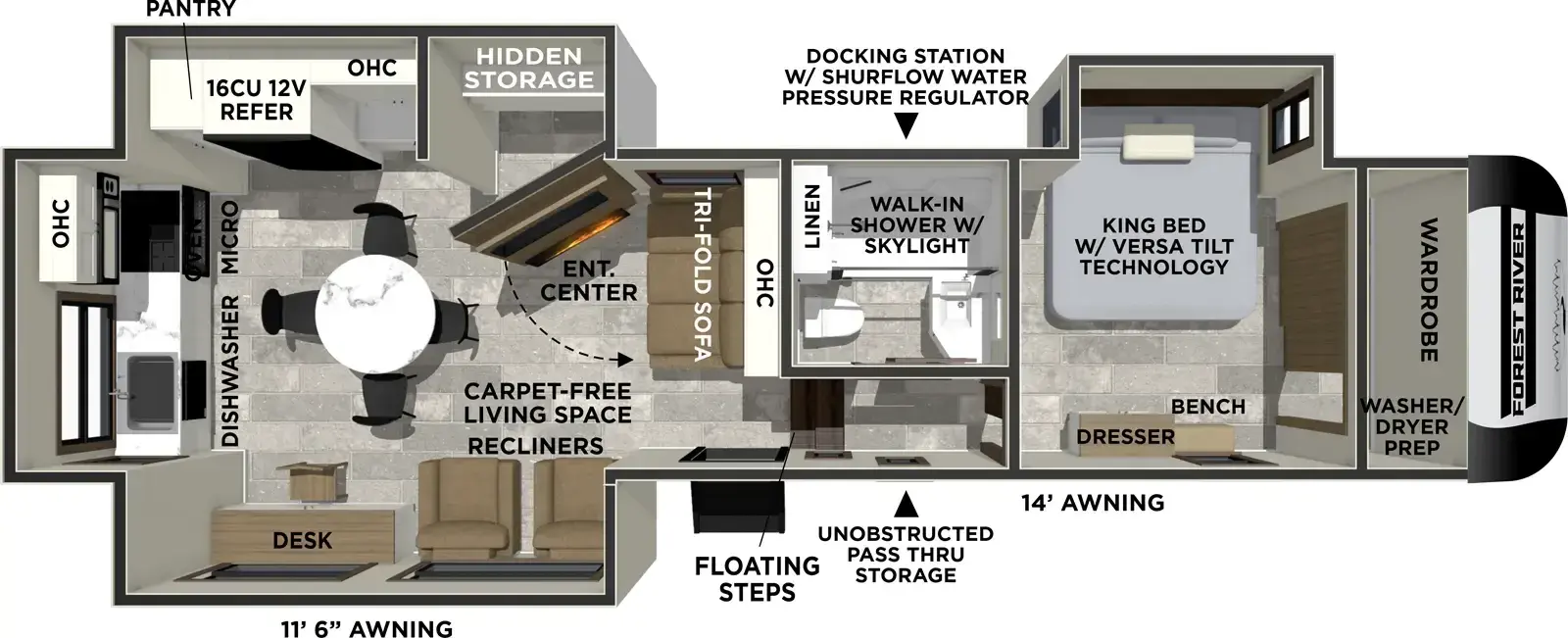 2027 Forest River Impression 301ML - Floorplan 1