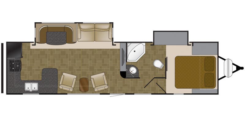 2018 Heartland North Trail NT KING 30RKDD floorplan