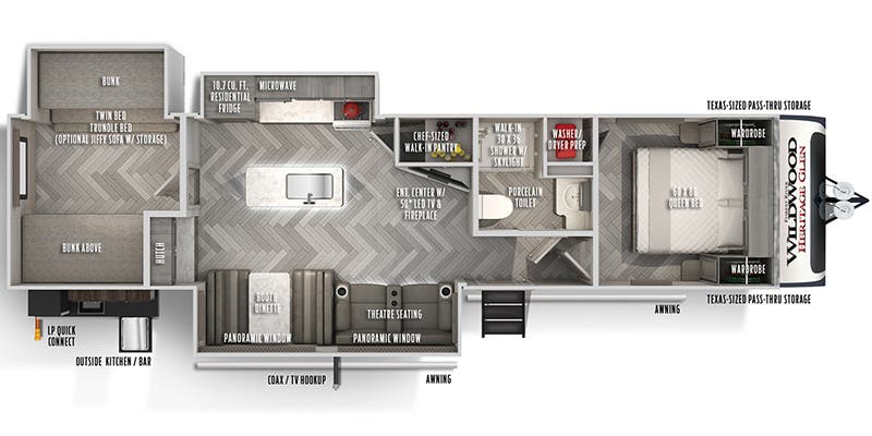 2022 FOREST RIVER 310BHI - Floorplan 1