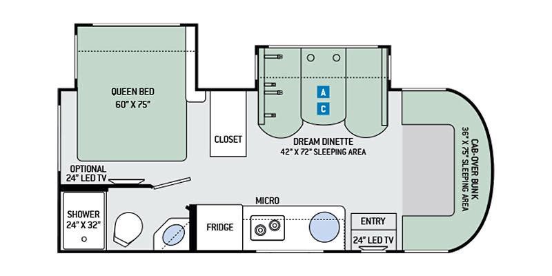 2018 Thor Motor Coach Synergy SD24 - Floorplan 1