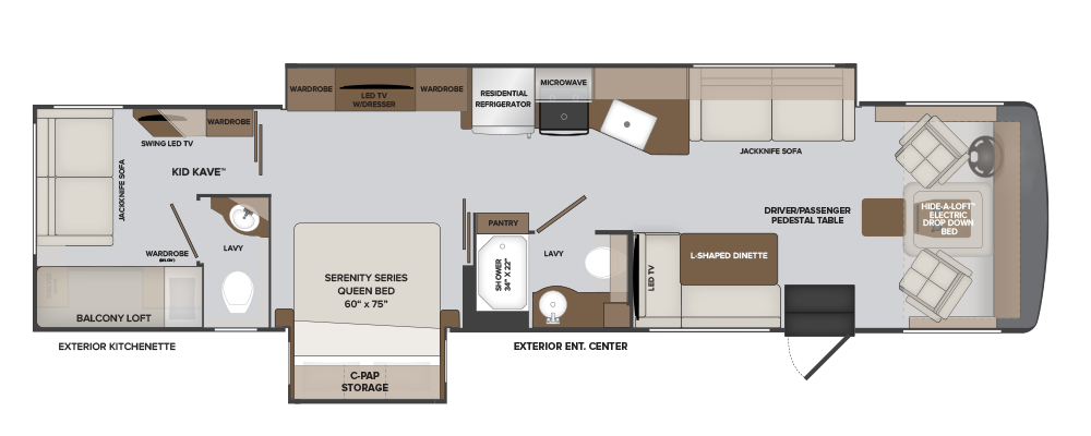 2026 Holiday Rambler Invicta 36Y - Floorplan 1