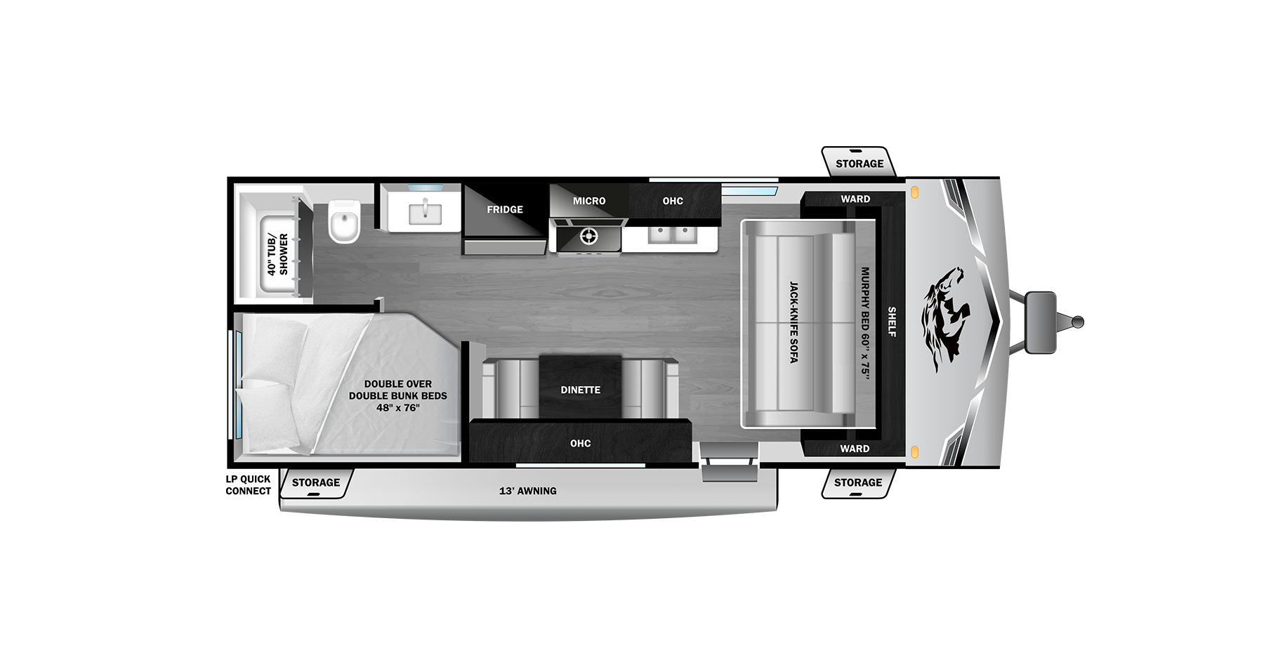 2027 Highland Ridge Colt 20DB - Floorplan 1