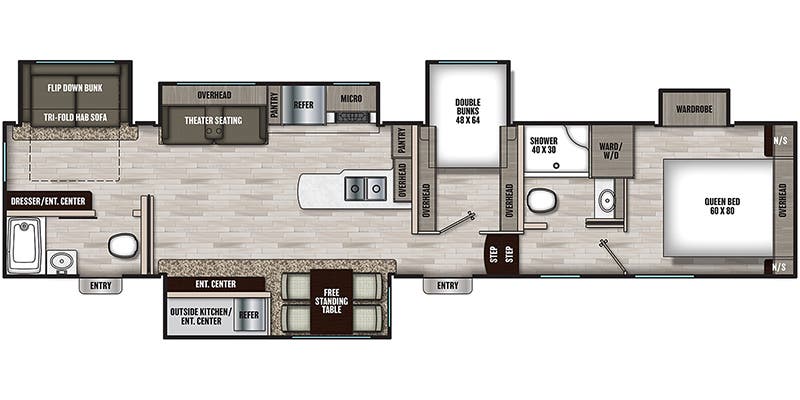2022 Coachmen Chaparral 373MBRB floorplan
