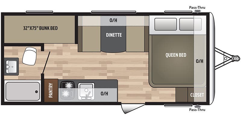 2019 Keystone Springdale Mini 1800BH floorplan