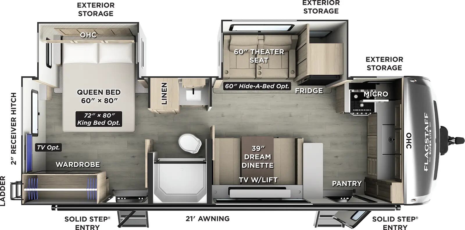 2026 Forest River Flagstaff Super Lite 26SFK floorplan