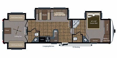 2011 KEYSTONE 345DBQ - Floorplan 1