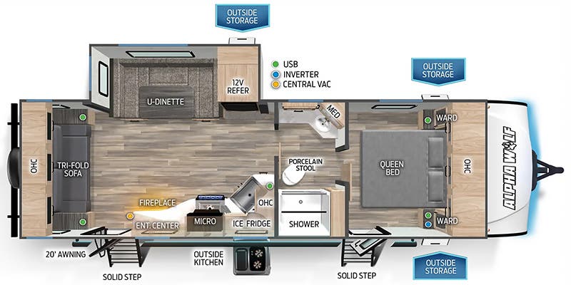 2024 Forest River Cherokee Alpha Wolf 2500RL-L floorplan