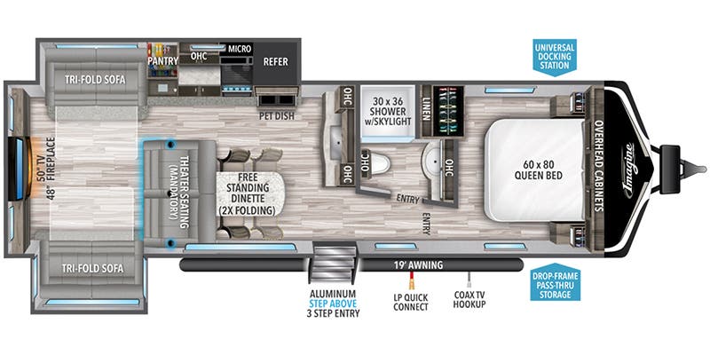 2021 GRAND DESIGN IMAGINE 3100RD - Floorplan 1