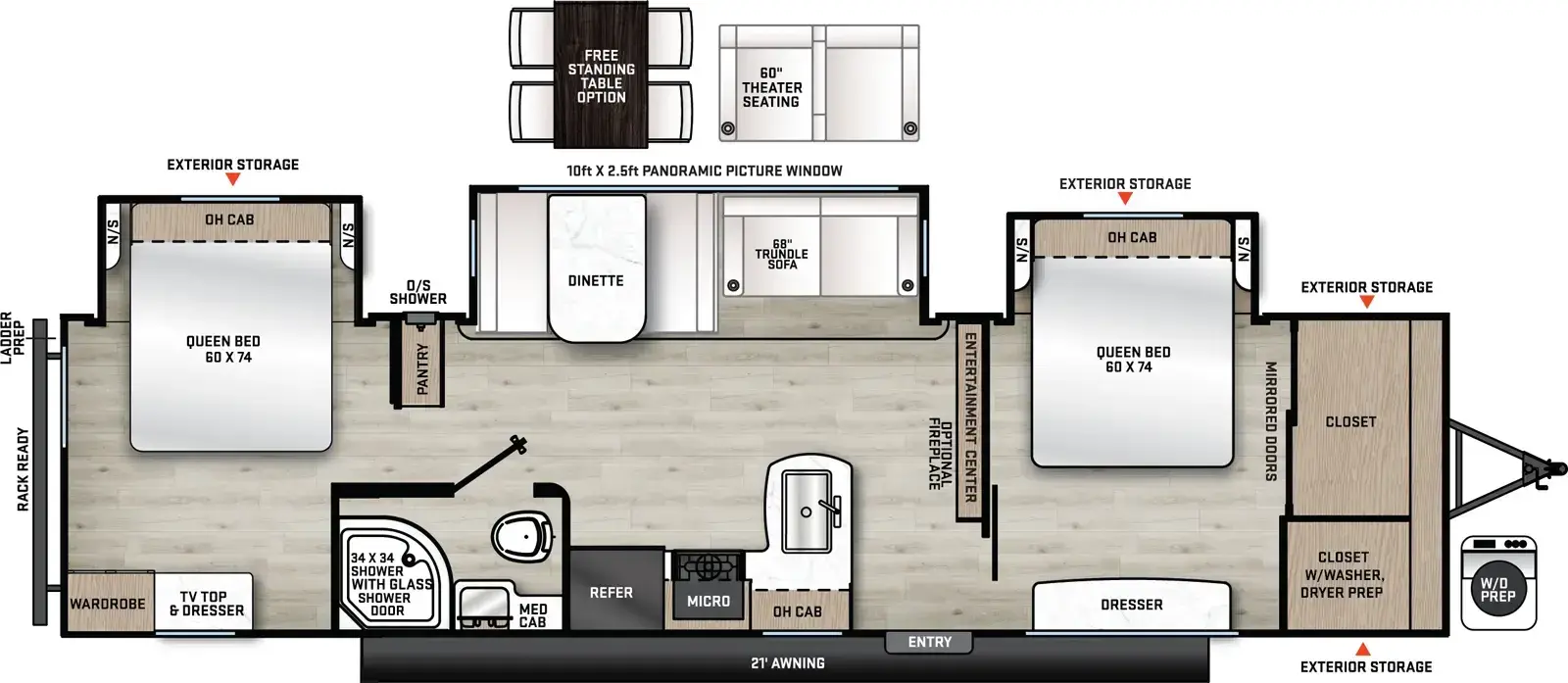 2027 COACHMEN 343BHTSLE 2Q - Floorplan 1