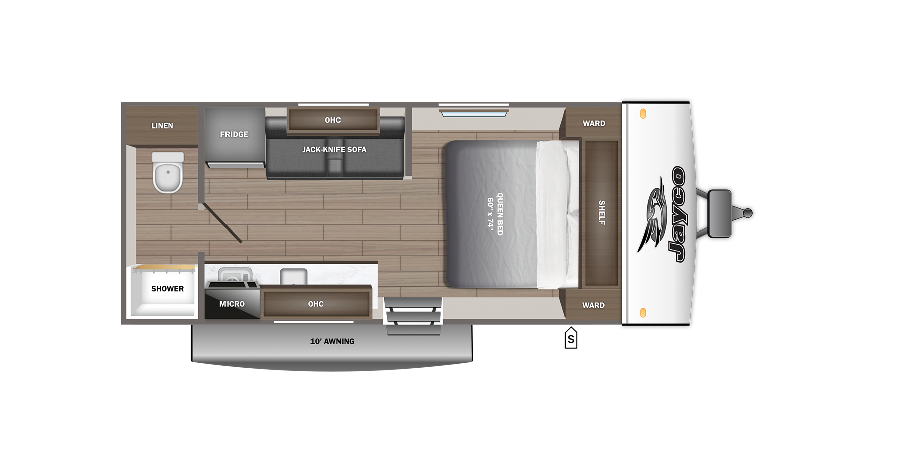 2027 Jayco Jay Feather Air SL 17RBSL - Floorplan 1