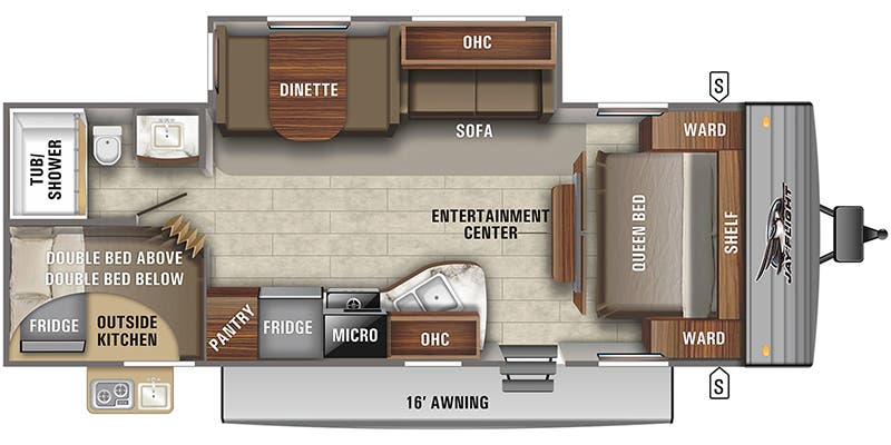 2021 Jayco Jay Flight SLX 8 267BHSW - Floorplan 1