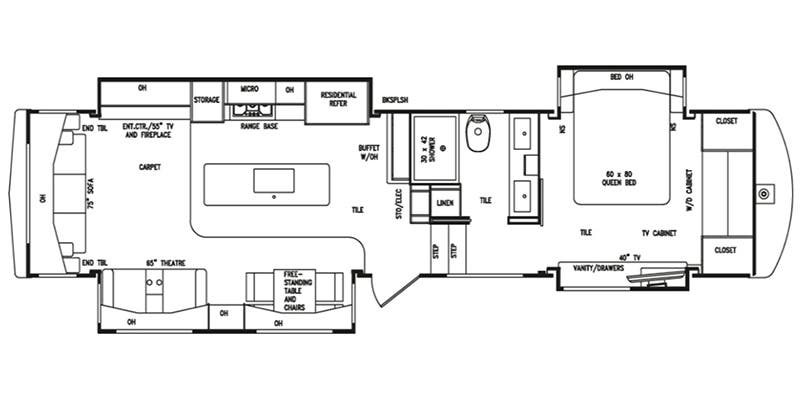 2018 DRV MOBILE SUITES AIRE 38 - Floorplan 1