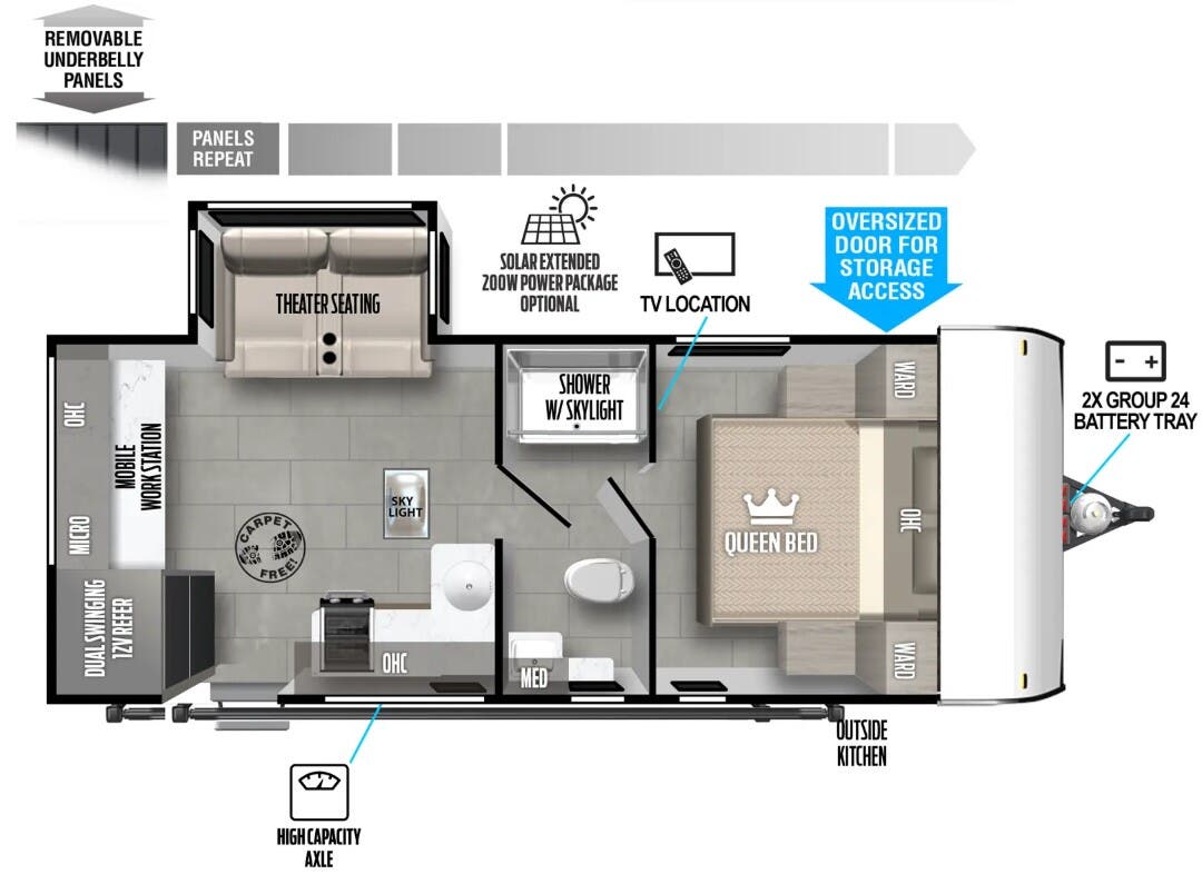 2024 FOREST RIVER SALEM FSX 163RDSK - Floorplan 1