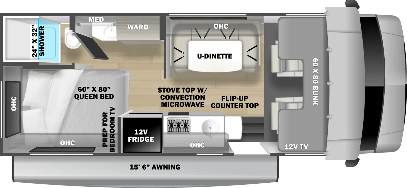2027 Forest River Solera 2352F4X4 - Floorplan 1