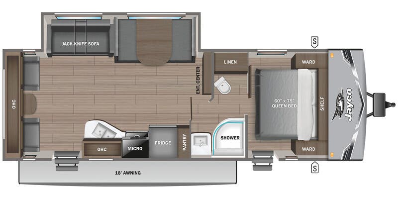 2025 Jayco Jay Flight SLX 262RLSW - Floorplan 1