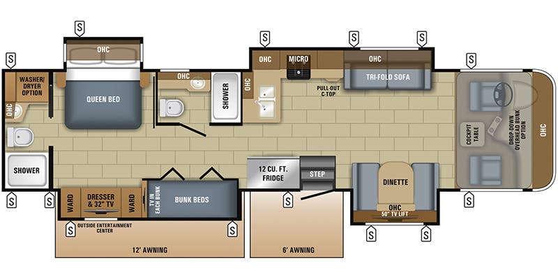 2018 Jayco Precept 36T - Floorplan 1