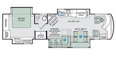 2016 Thor Tuscany XTE 36MQ - floorplan 1