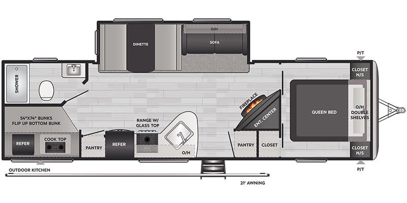 2022 FOREST RIVER SPRINGDALE 295BH - Floorplan 1
