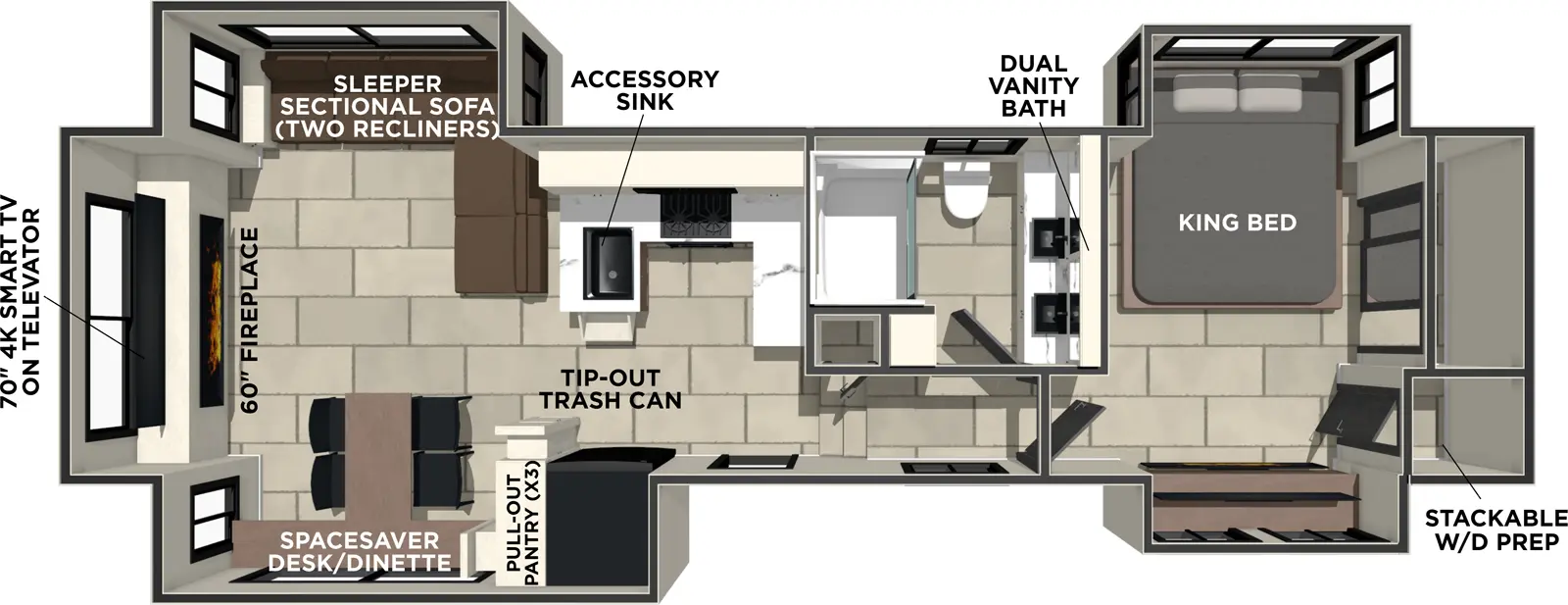 2026 Prime Time Sanibel 34LOUNGE - Floorplan 1