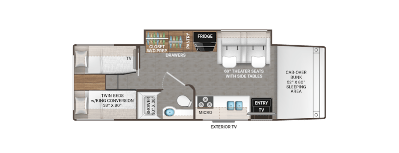 2027 Thor Motor Coach Omni Trail™ Z30 - Floorplan 1