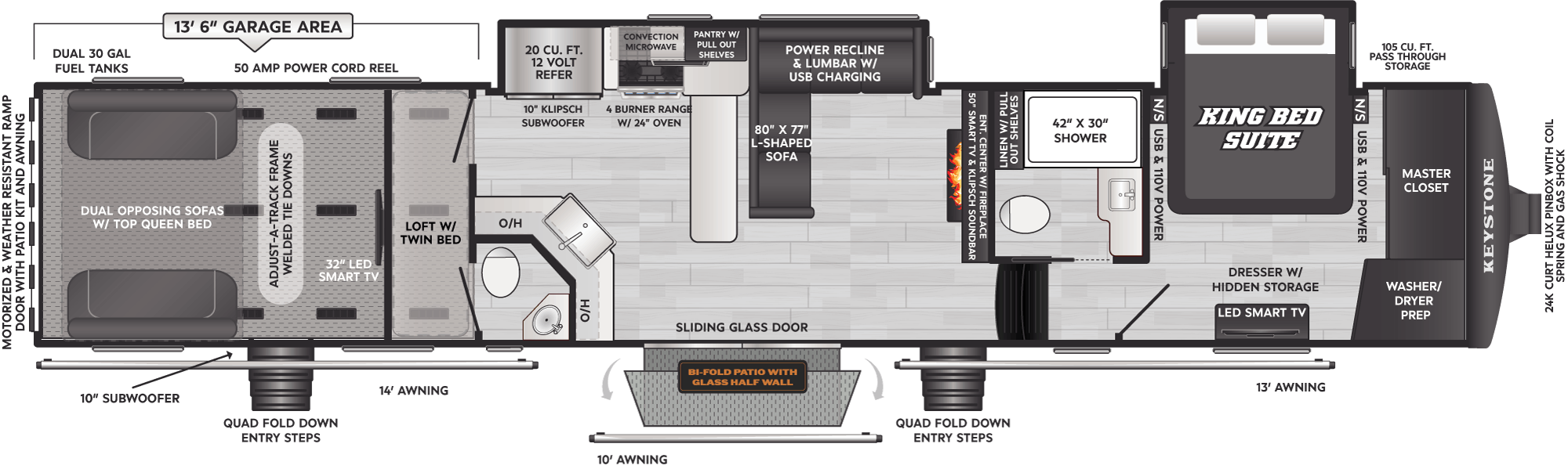 2026 Keystone Raptor 444 - Floorplan 1
