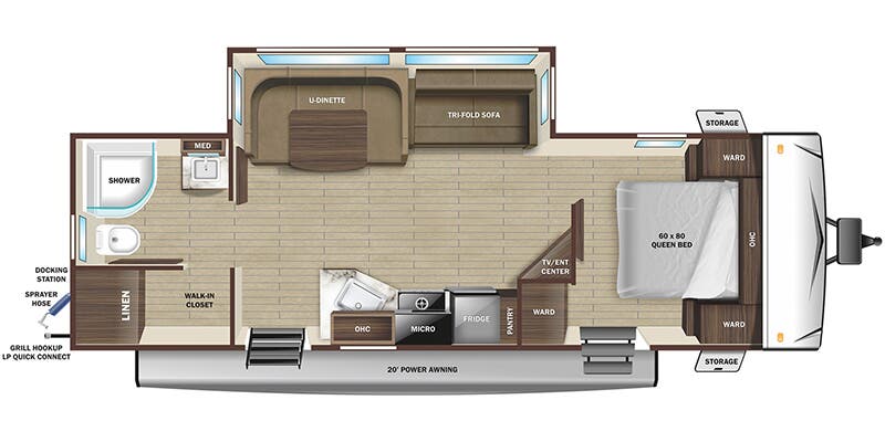 2026 Highland Ridge Range Lite 252RB - Floorplan 1