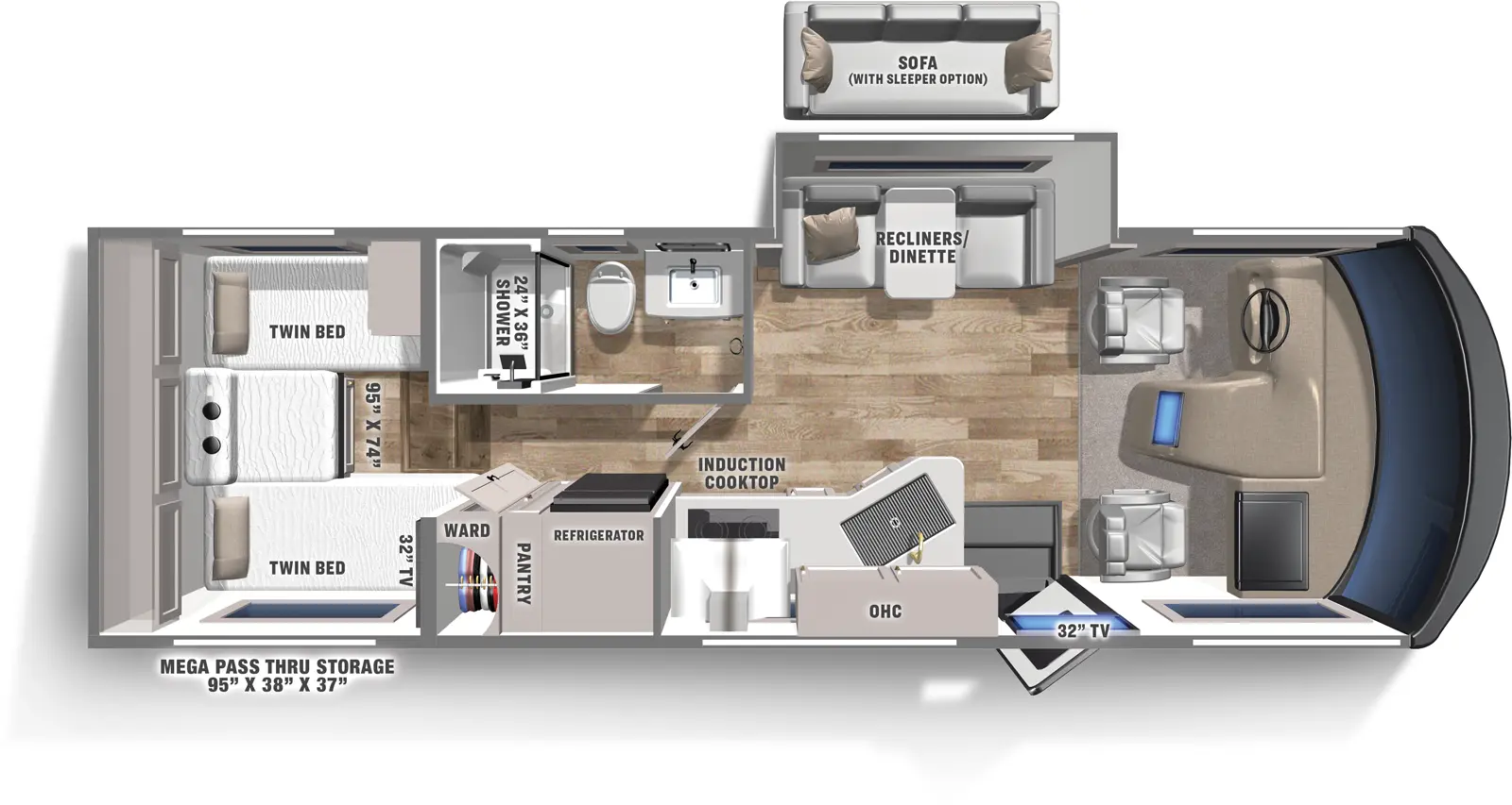 2026 Coachmen Euro 25TB - Floorplan 1