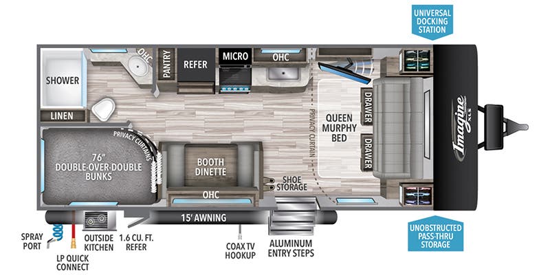 2022 GRAND DESIGN 21BHE - Floorplan 1