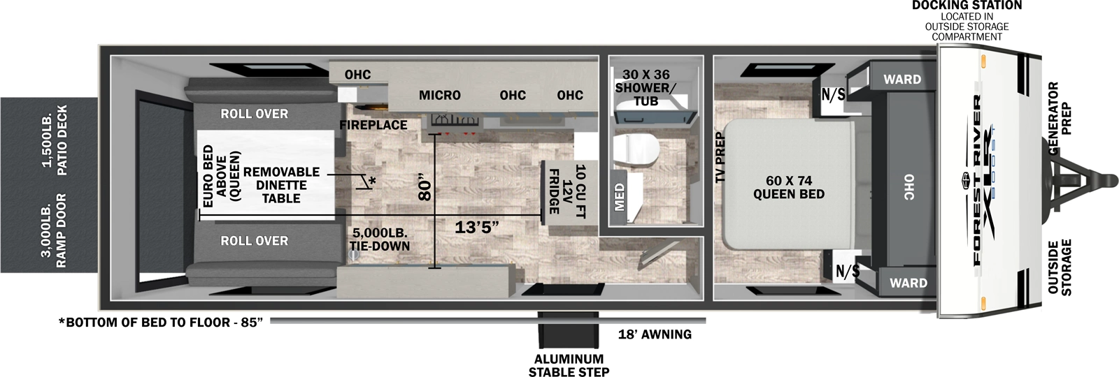 2026 Forest River XLR Boost 2413B - Floorplan 1