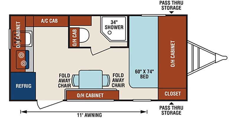 2017 Venture RV Sonic Lite SL149VML - Floorplan 1