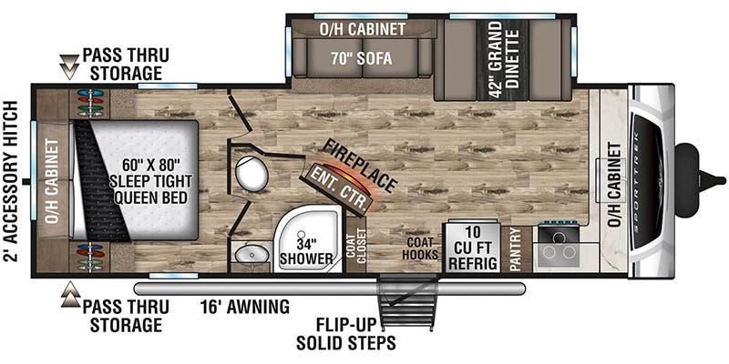 2024 Venture RV Sport Trek 251VFK floorplan