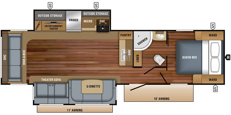 2018 Jayco White Hawk 31RL - Floorplan 1