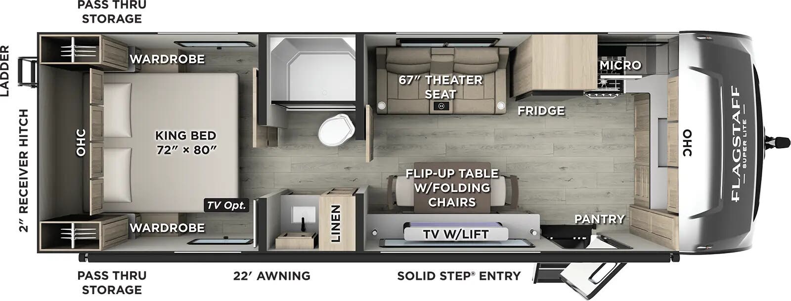 2026 Forest River Flagstaff Super Lite 30FKT floorplan