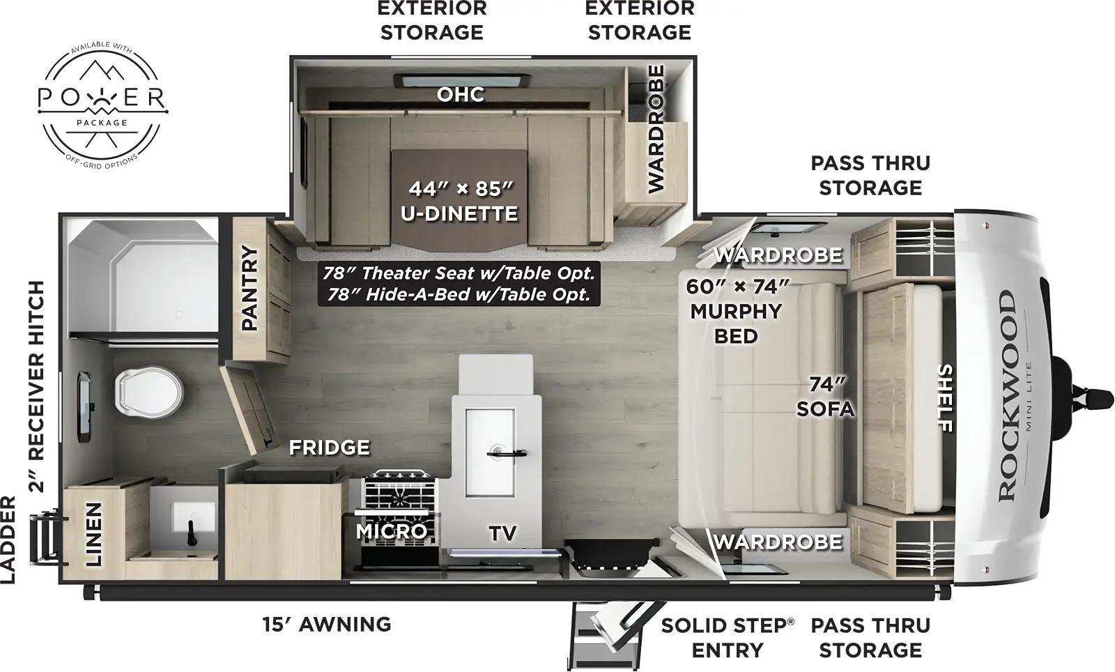 2026 Forest River Rockwood Mini Lite 2214S - Floorplan 1