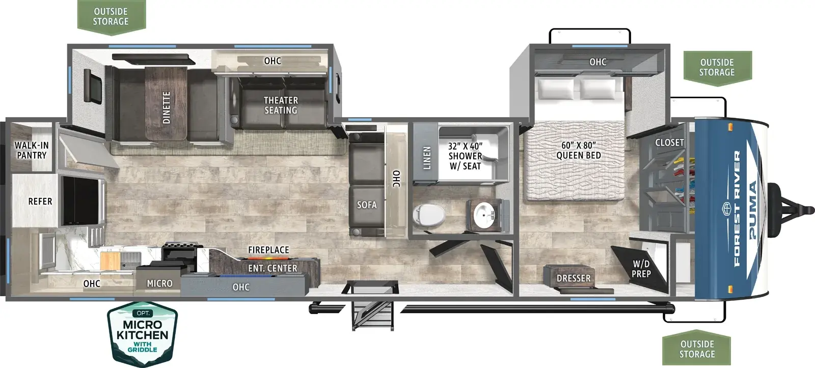 2027 PALOMINO 30RKS - Floorplan 1