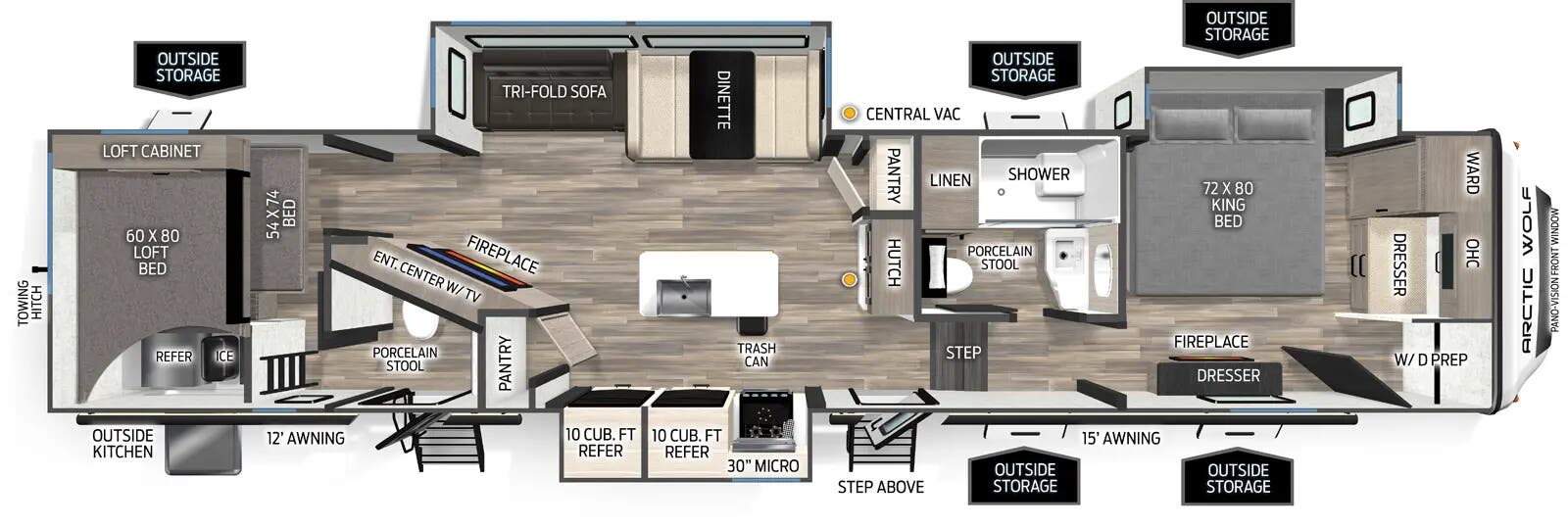 2026 CHEROKEE ARCTIC WOLF 3750 SUITE - Floorplan 1