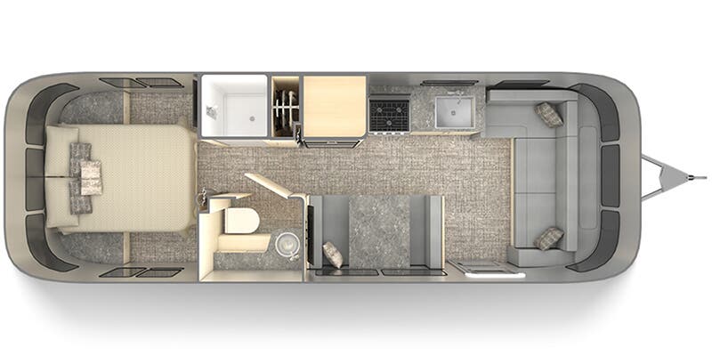 2025 Airstream Flying Cloud 28RB - Floorplan 1