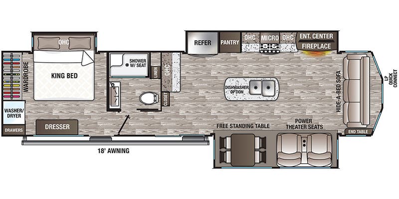 2020 Forest River Cedar Creek Cottage 40CCK - Floorplan 1
