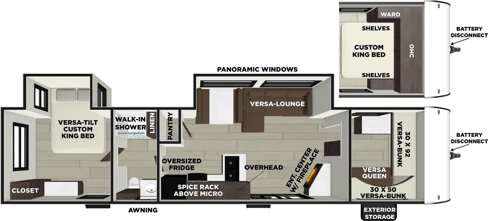 2027 Forest River Salem 36VBDS - Floorplan 1