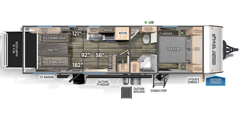 2023 Forest River Cherokee Grey Wolf 26MBRR - Image 2