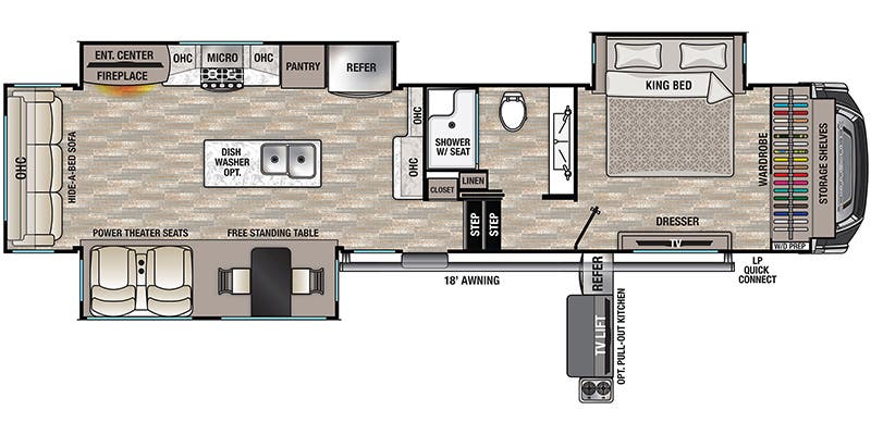 2021 Forest River Cedar Creek 360RL floorplan