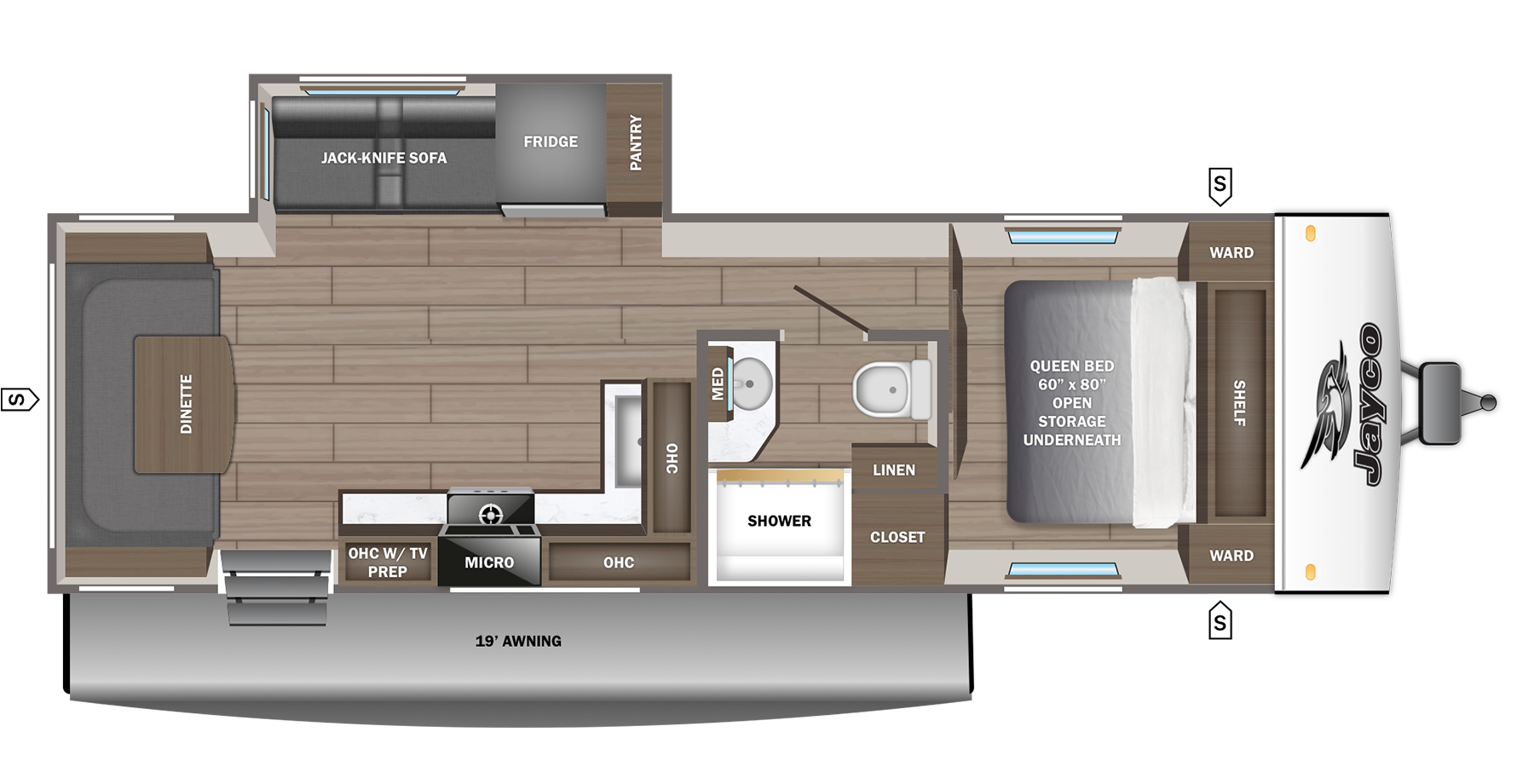 2027 Jayco Jay Feather SL 25RLSL - Floorplan 1