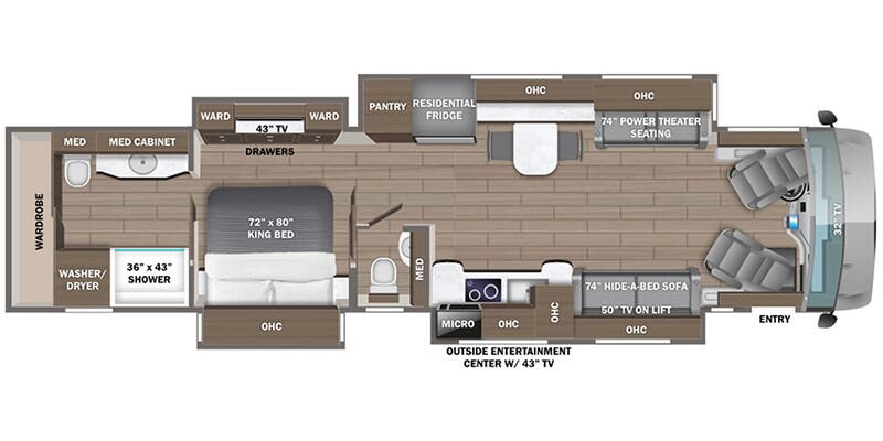 2026 Entegra Coach Anthem 44V - Floorplan 1