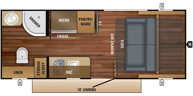 2018 Jayco Hummingbird 16MRB floorplan