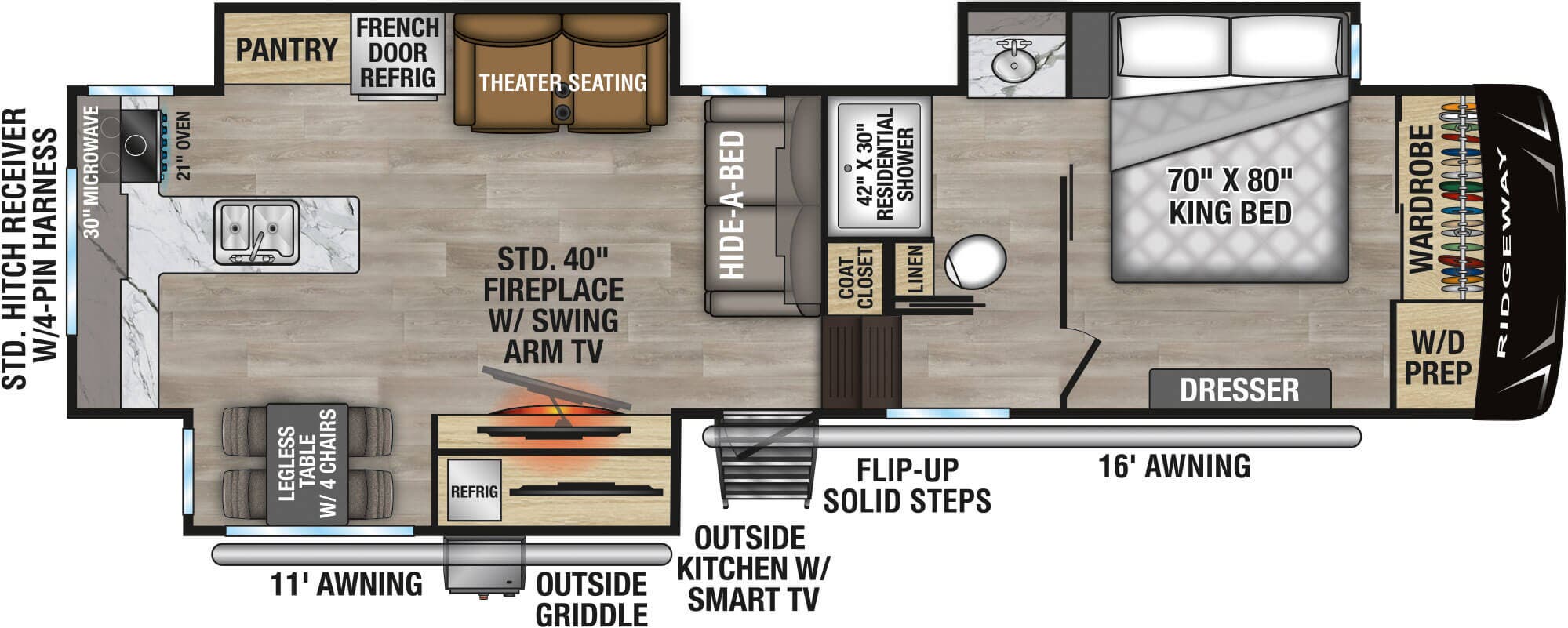 2026 KZ RIDGEWAY 32 ML - Floorplan 1