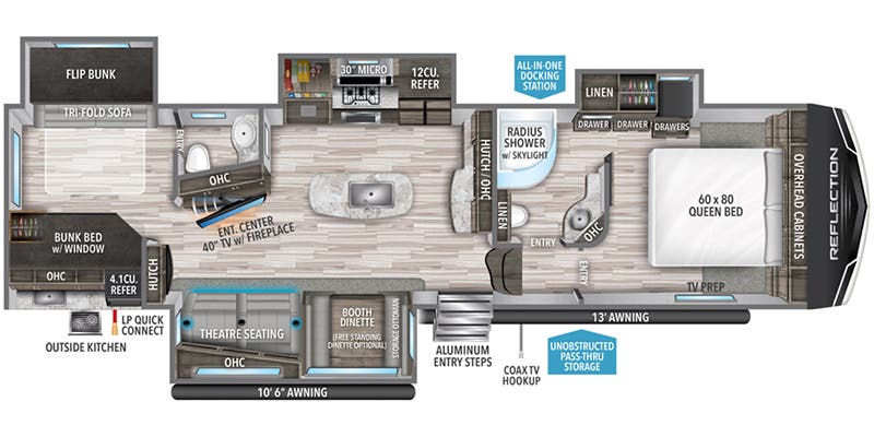 2022 GRAND DESIGN 311BHS - Floorplan 1
