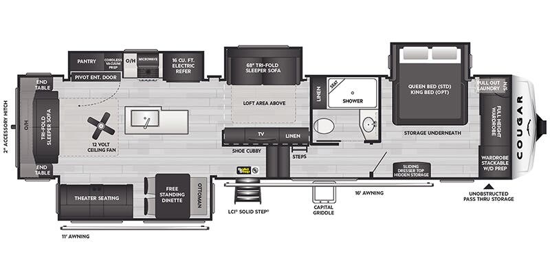 2026 Keystone Cougar 360MBI floorplan